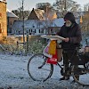 Pieter bij fiets door Ingrid Hendriksen
